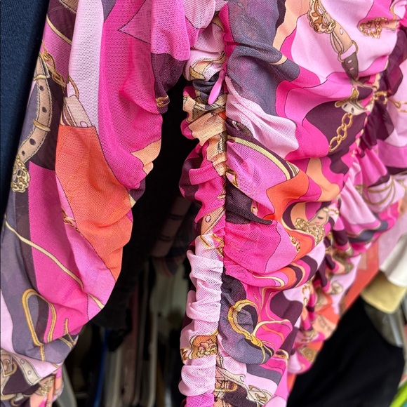 L'AGENCE lolisa runched mesh mini dress - Picture 9 of 10